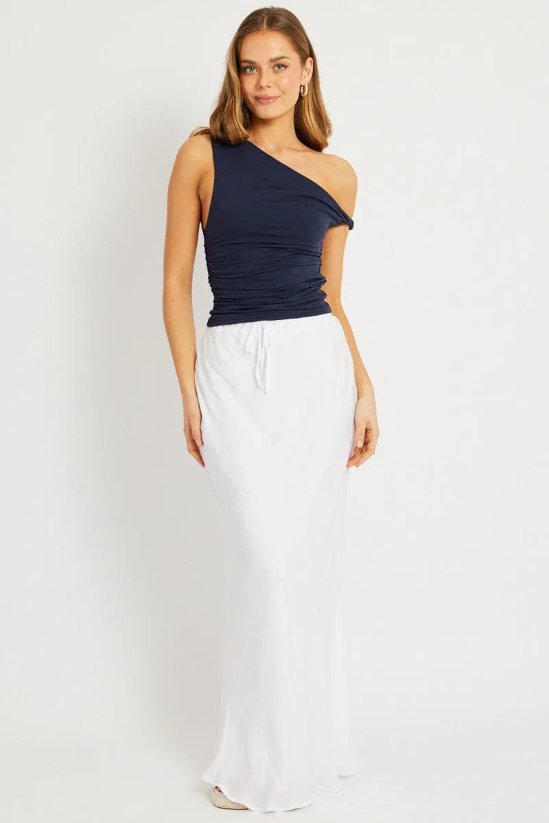Blue Supersoft Top Twist off Shoulder sold by Ally Fashion product image thumbnail 2
