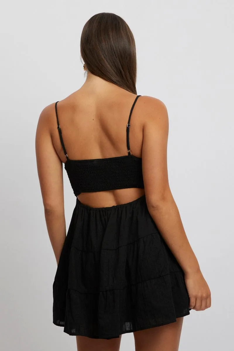 Black Fit And Flare Dress Bead Embellishment Mini sold by Ally Fashion product image thumbnail 4