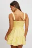 Yellow Fit And Flare Dress Mini Poplin sold by Ally Fashion