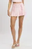 Pink Skater Skirt Mid Rise Ruched Detail Supersoft Mini sold by Ally Fashion