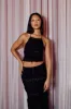 Black Halter Top Ruffle Textured sold by Ally Fashion