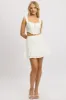 White Skater Skirt High Rise Tiered Mini Broidery Eyelet sold by Ally Fashion