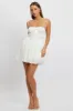 White Fit And Flare Dress Mini Eyelet Fabric sold by Ally Fashion