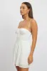 White Fit And Flare Dress Mini Eyelet Fabric sold by Ally Fashion