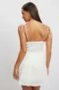 White Fit And Flare Dress Mini Eyelet Fabric sold by Ally Fashion
