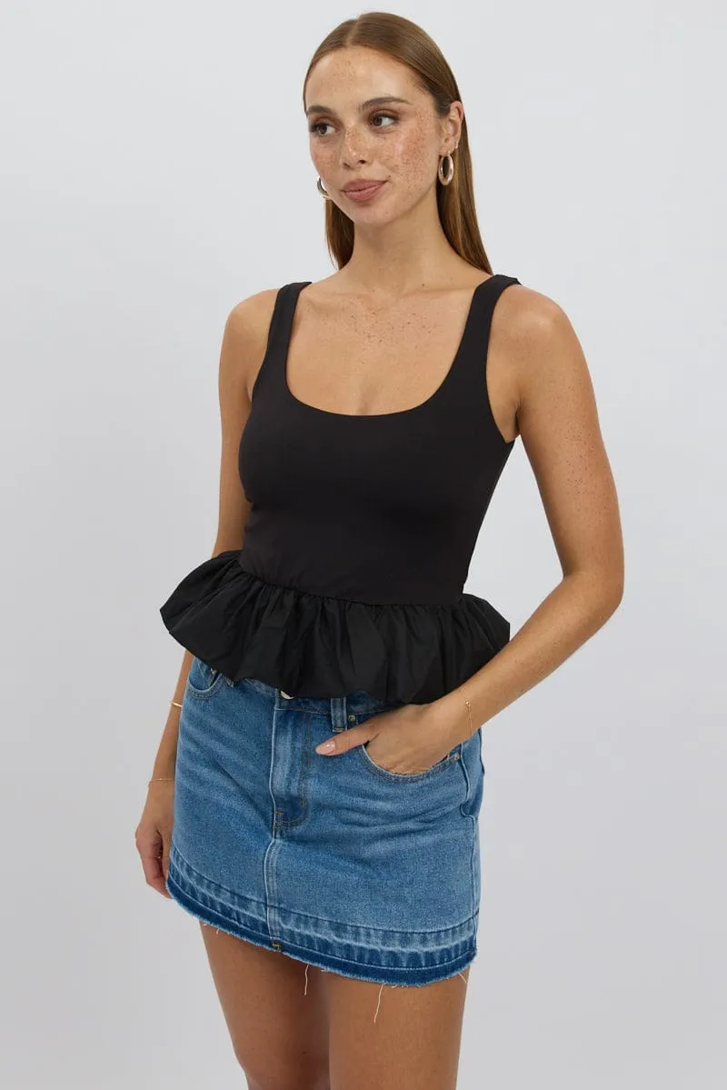 Black Bubble Top Sleeveless sold by Ally Fashion product image thumbnail 3