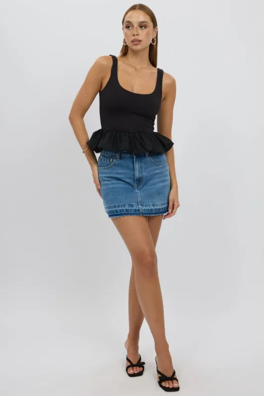 Black Bubble Top Sleeveless sold by Ally Fashion