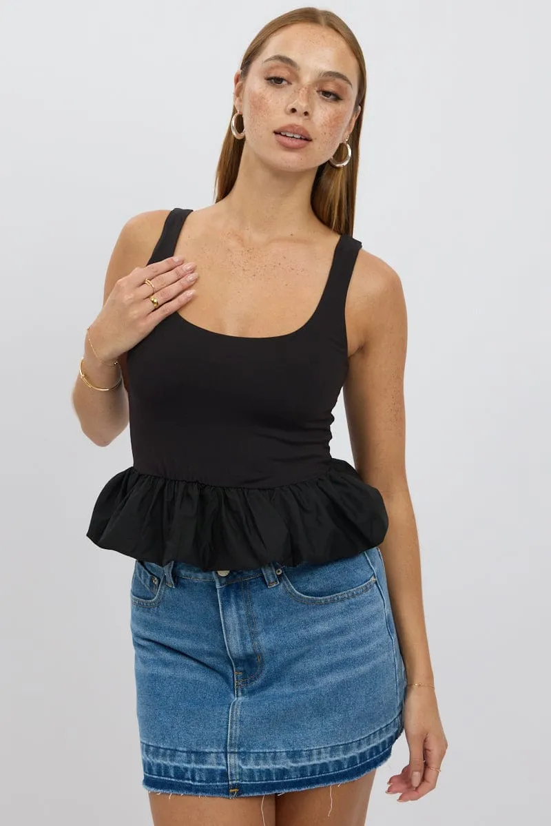 Black Bubble Top Sleeveless sold by Ally Fashion product image thumbnail 2