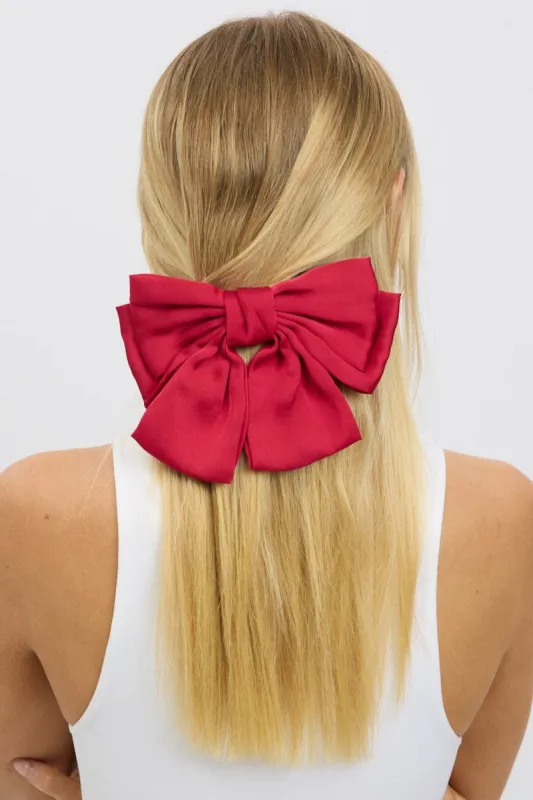 Red Bow Hair Clip sold by Ally Fashion
