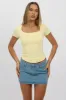 Yellow Supersoft Top Short Sleeve sold by Ally Fashion