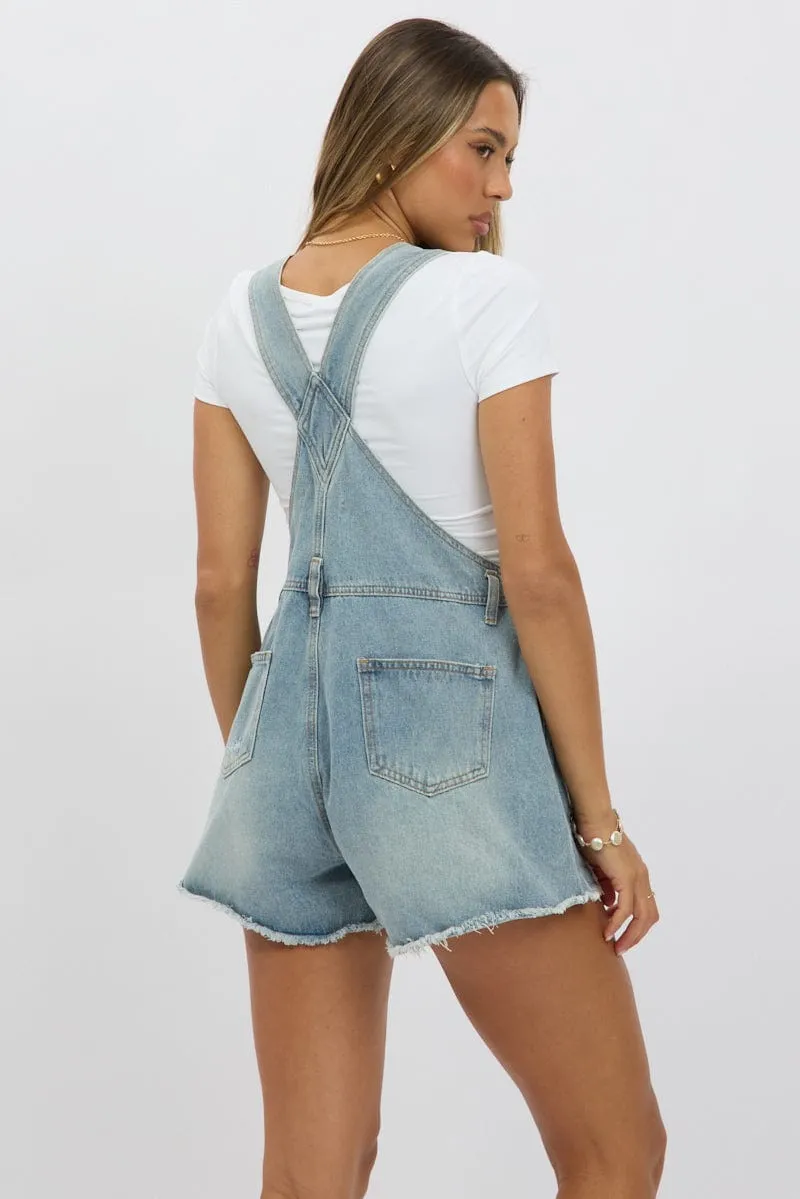 Denim Overall shorts sold by Ally Fashion product image thumbnail 5