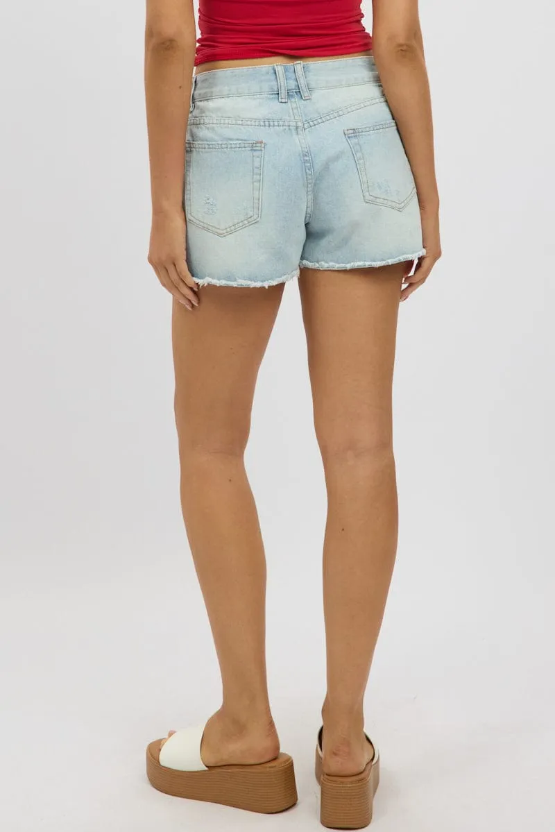 Denim Relaxed Shorts High Rise sold by Ally Fashion product image thumbnail 5