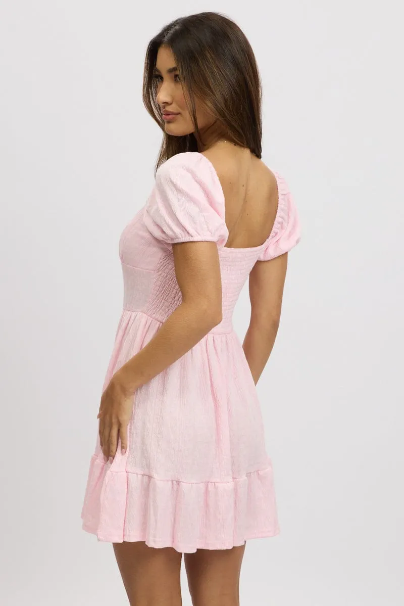 Pink Fit And Flare Dress Mini Lace sold by Ally Fashion product image thumbnail 5