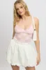 White Bubble Skirt High Waisted Mini Lined Balloon sold by Ally Fashion