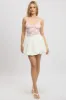 White Bubble Skirt High Waisted Mini Lined Balloon sold by Ally Fashion