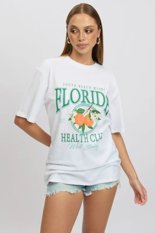 White Graphic Tee Short Sleeve sold by Ally Fashion