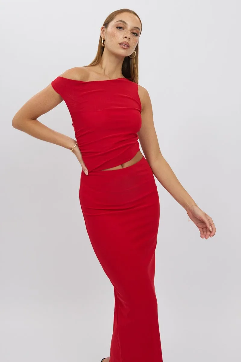 Red Bodycon Dress Maxi Mesh sold by Ally Fashion product image thumbnail 3