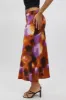Multi Abstract Slip Skirt High Rise Elastic Waist Maxi sold by Ally Fashion