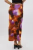 Multi Abstract Slip Skirt High Rise Elastic Waist Maxi sold by Ally Fashion