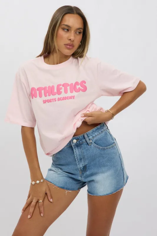 Pink Graphic Tee Short Sleeve sold by Ally Fashion