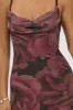 Pink Floral Bodycon Dress Singlet Cowl Neck Maxi sold by Ally Fashion