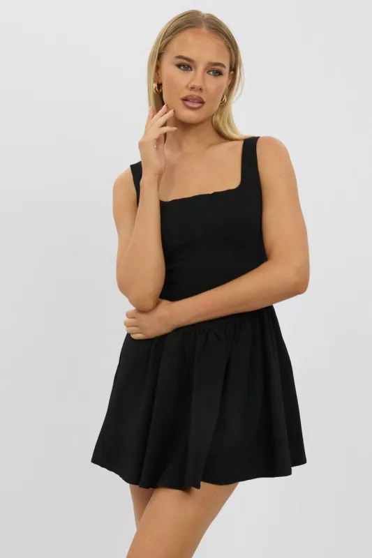 Black Fit And Flare Dress Mini sold by Ally Fashion