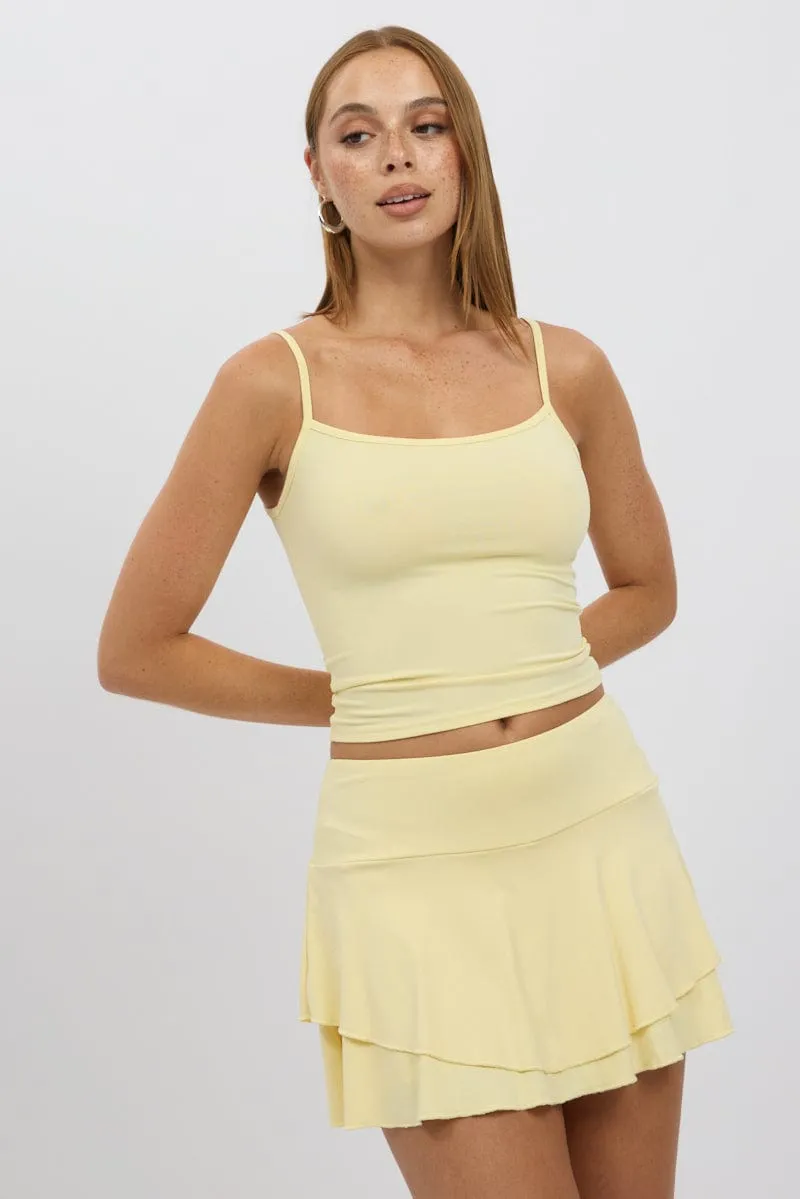 Yellow Cami Top Thin Strap Supersoft sold by Ally Fashion product image thumbnail 3