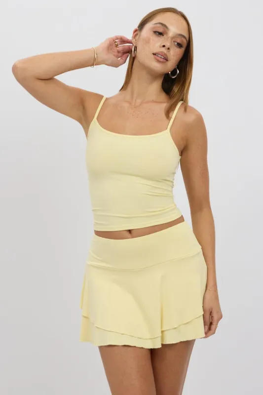 Yellow Cami Top Thin Strap Supersoft sold by Ally Fashion