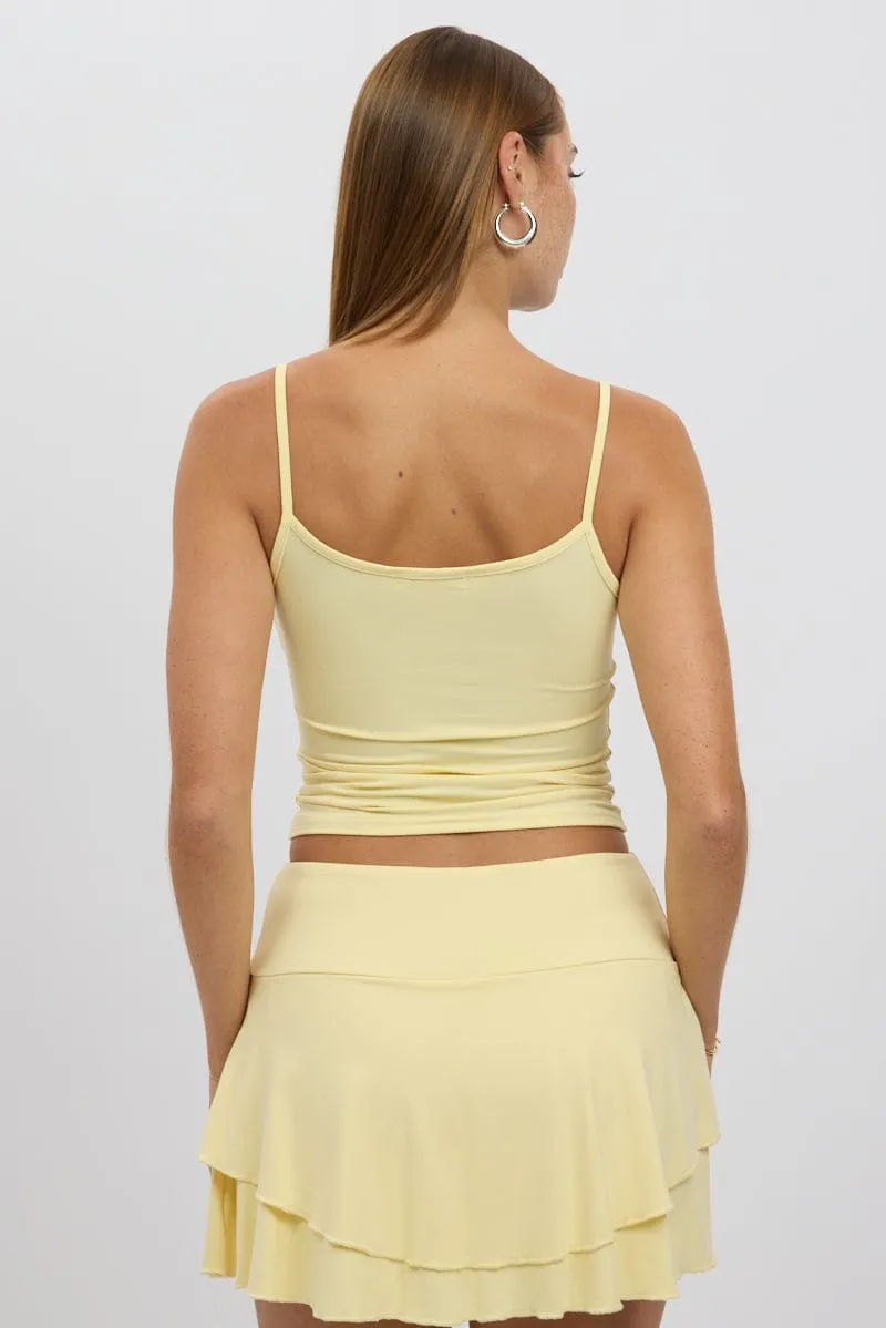 Yellow Cami Top Thin Strap Supersoft sold by Ally Fashion product image thumbnail 5