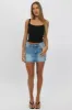 Black Singlet Scoop Neck Rib sold by Ally Fashion