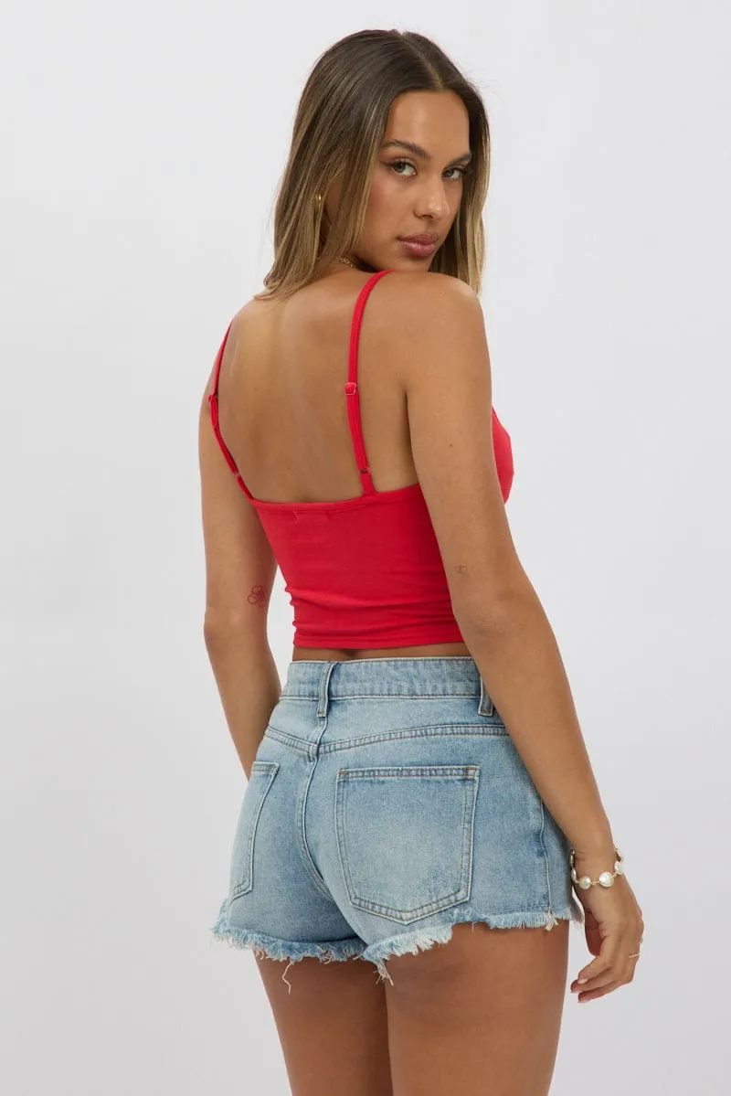 Red Graphic Halter Neck Top sold by Ally Fashion product image thumbnail 5