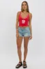 Red Graphic Halter Neck Top sold by Ally Fashion