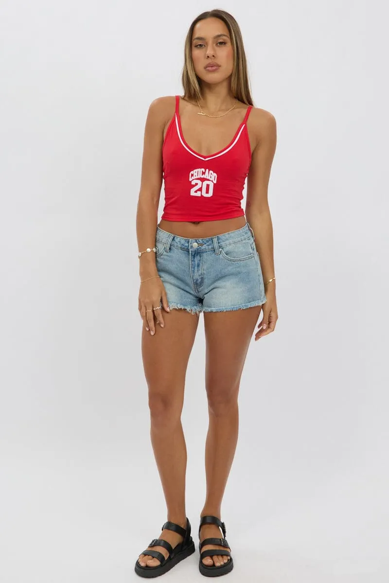 Red Graphic Halter Neck Top sold by Ally Fashion product image thumbnail 2