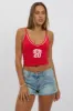 Red Graphic Halter Neck Top sold by Ally Fashion