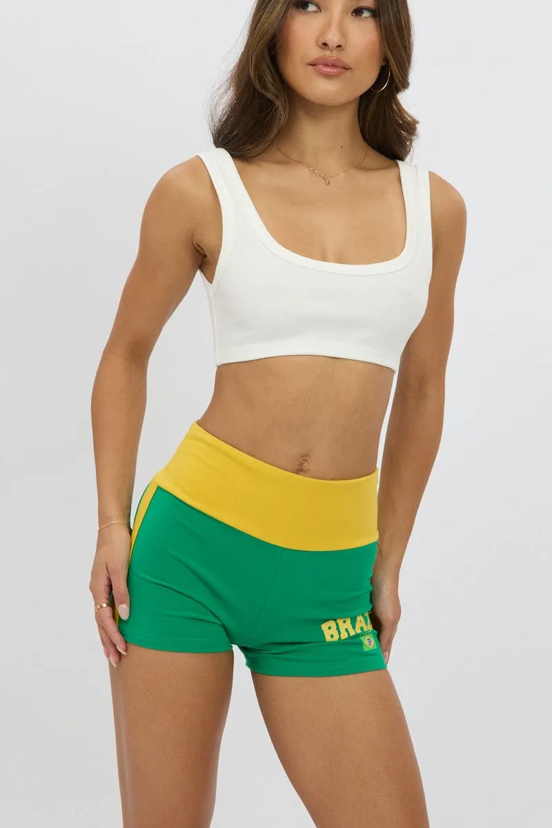 Green Booty Shorts sold by Ally Fashion