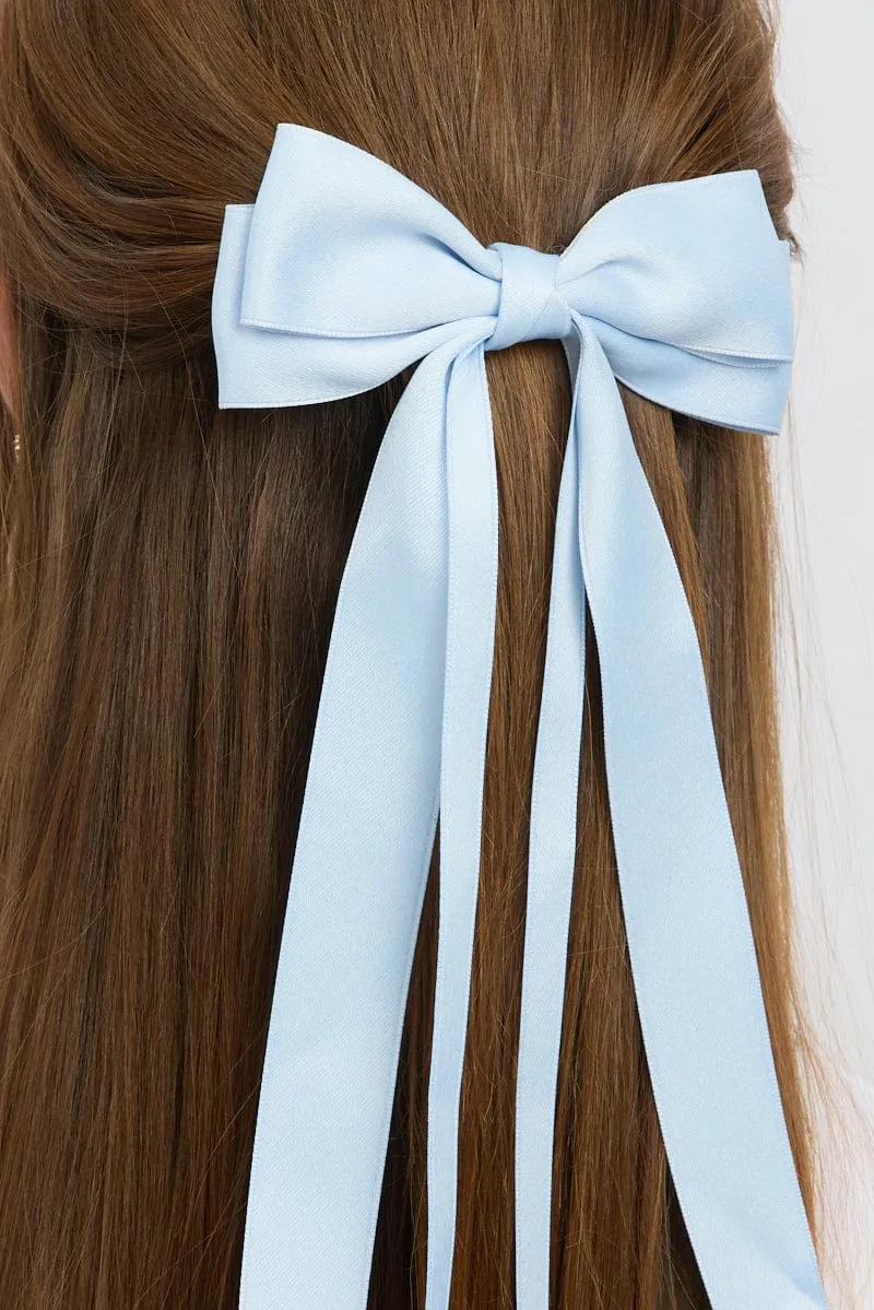 Blue Hair Bow Barrette sold by Ally Fashion product image thumbnail 2