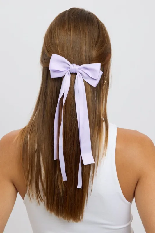 Purple Hair Bow Barrette sold by Ally Fashion