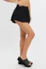 Black Skort Skirt Ruffle Elasticated Waist sold by Ally Fashion