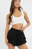 Black Skort Skirt Ruffle Elasticated Waist sold by Ally Fashion