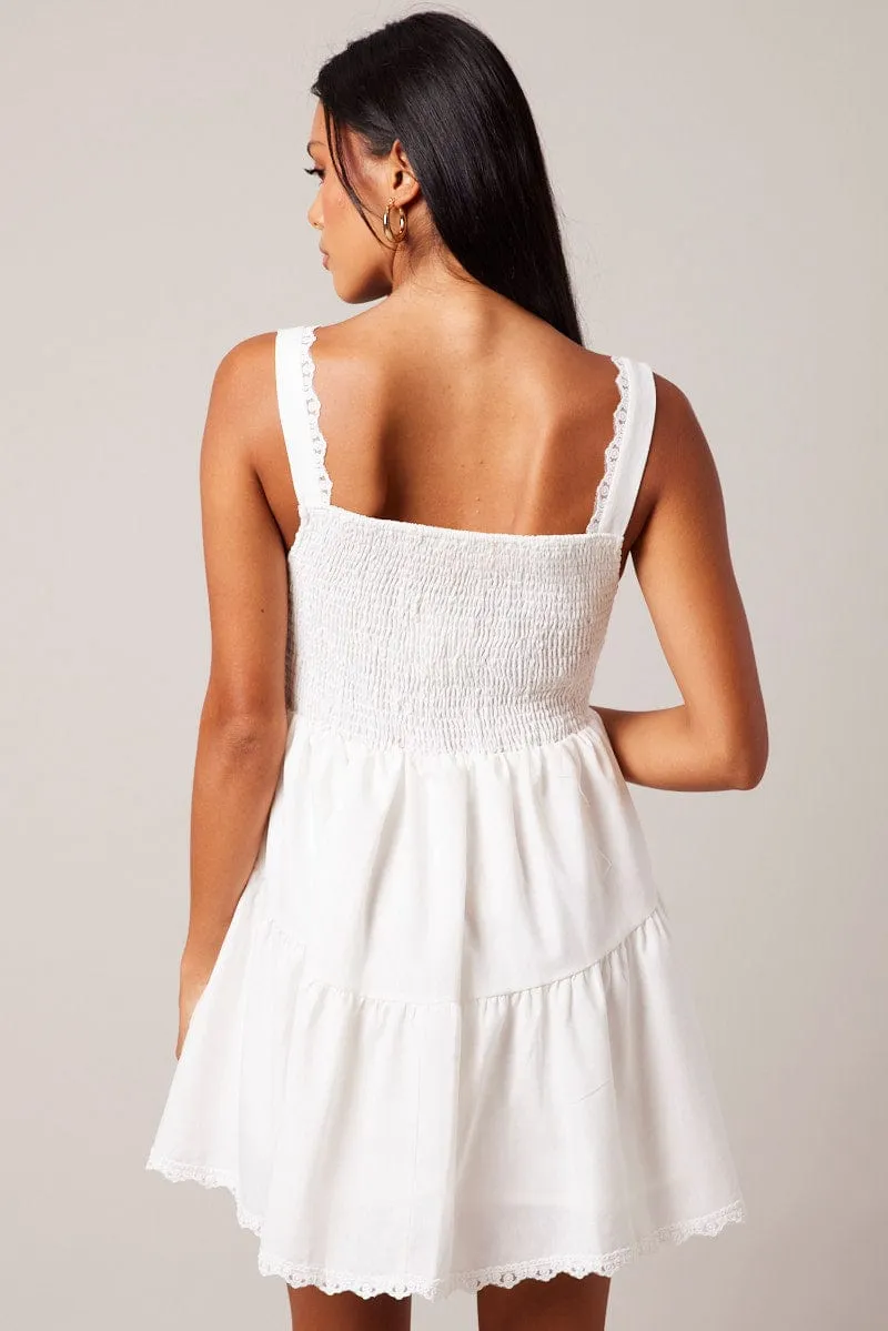 White Fit And Flare Dress Mini sold by Ally Fashion product image thumbnail 5