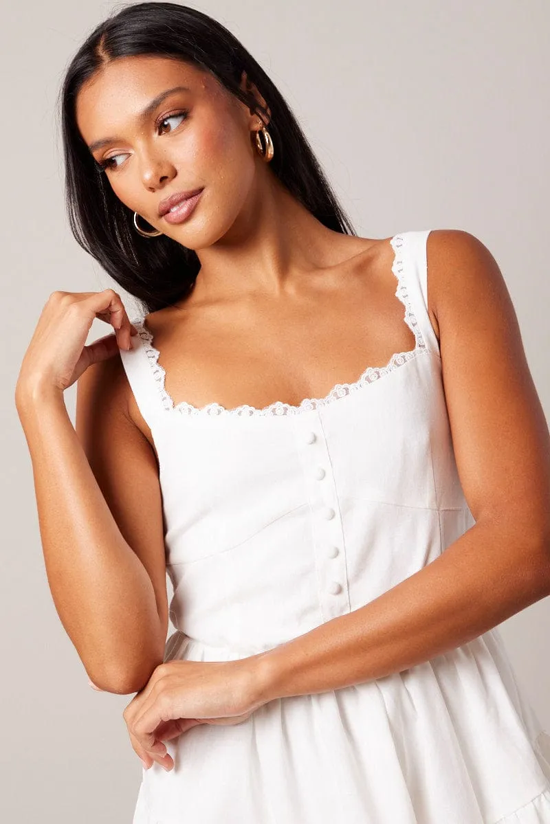 White Fit And Flare Dress Mini sold by Ally Fashion product image thumbnail 3