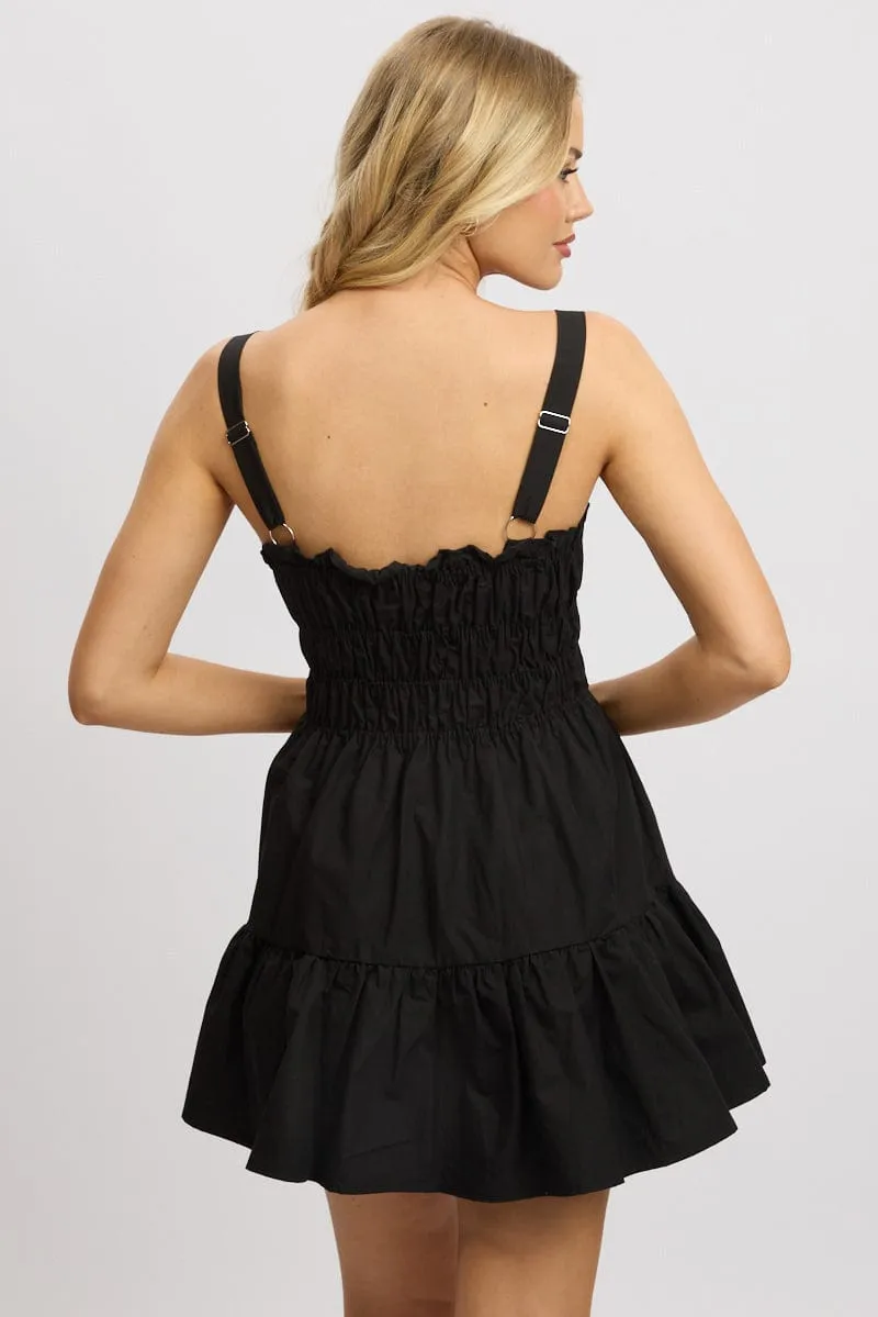 Black Fit And Flare Dress Mini Poplin sold by Ally Fashion product image thumbnail 5