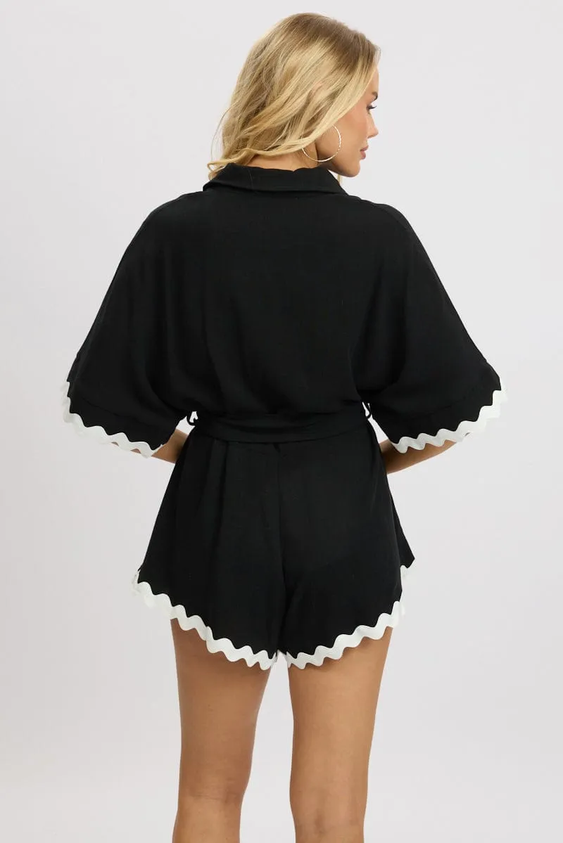Black Oversized Playsuit sold by Ally Fashion product image thumbnail 5