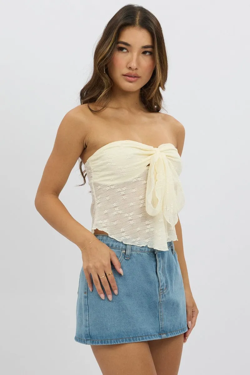 White Boob Tube Top Lace sold by Ally Fashion product image thumbnail 4