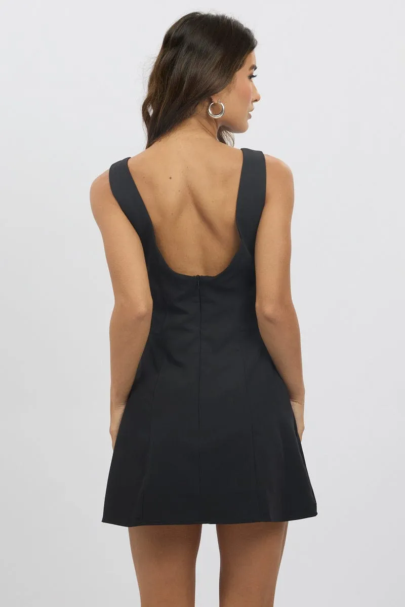 Black Mini Dress Boat Neck sold by Ally Fashion product image thumbnail 4