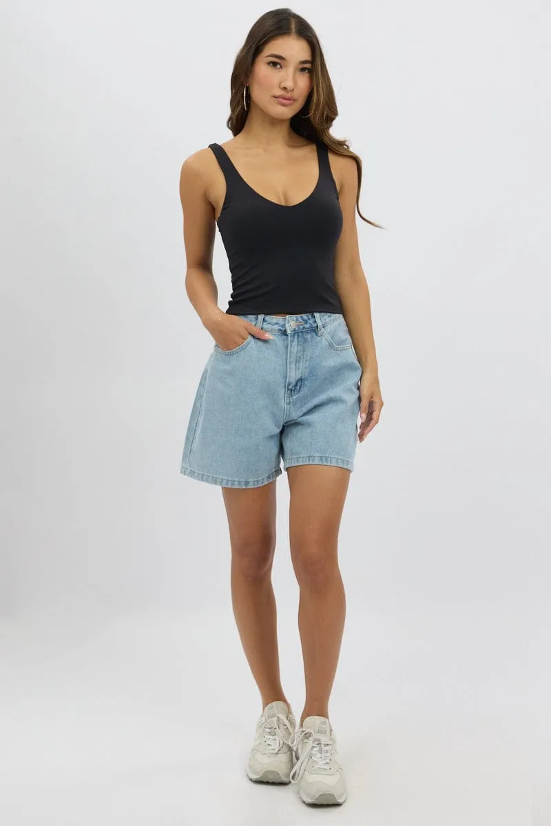 Denim Jorts High Rise sold by Ally Fashion product image thumbnail 2