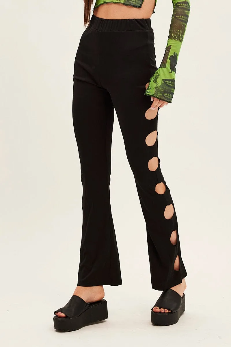 Black Pant Mid Rise Flare sold by Ally Fashion product image thumbnail 2