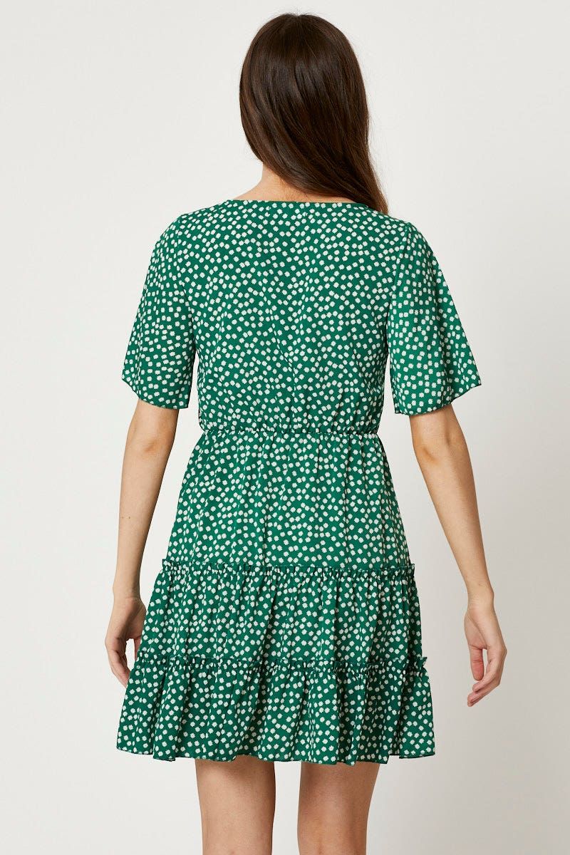 Print Ruffle Skater Dress sold by Ally Fashion product image thumbnail 4