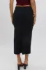 Black Midaxi Skirt High Rise Supersoft Picot Trim Lined sold by Ally Fashion