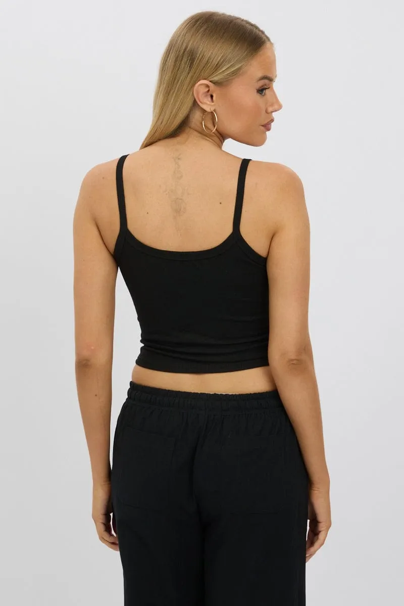 Black Graphic Singlet Top sold by Ally Fashion product image thumbnail 5